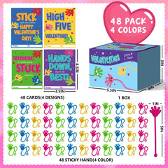 Juchuar valentines sticky hands blue ready for interactive play in class
