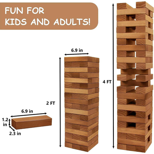 Juegoal giant tower assembled, inviting suspense and cheers during play