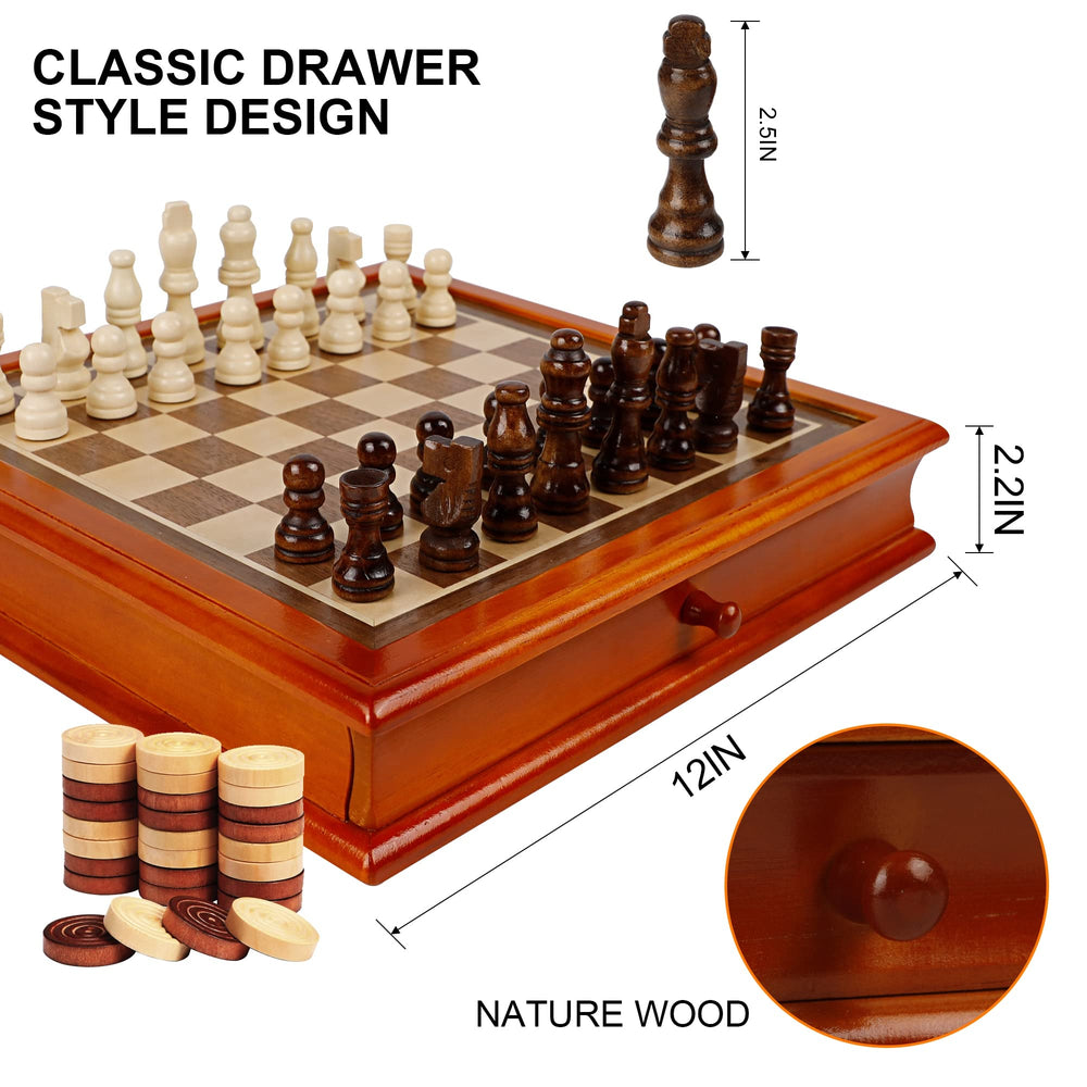 Juegoal storage drawer keeps all pieces organized during play and travel.