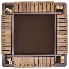 Juegoal wooden shut the box dice set supports quick math practice