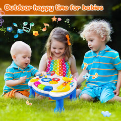 JUEJIAZKIY 2-in-1 musical toy adapts for floor or standing play.