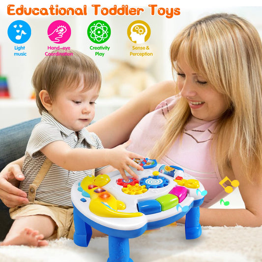 JUEJIAZKIY colorful lights and sounds invite hands-on play and sustained interest.