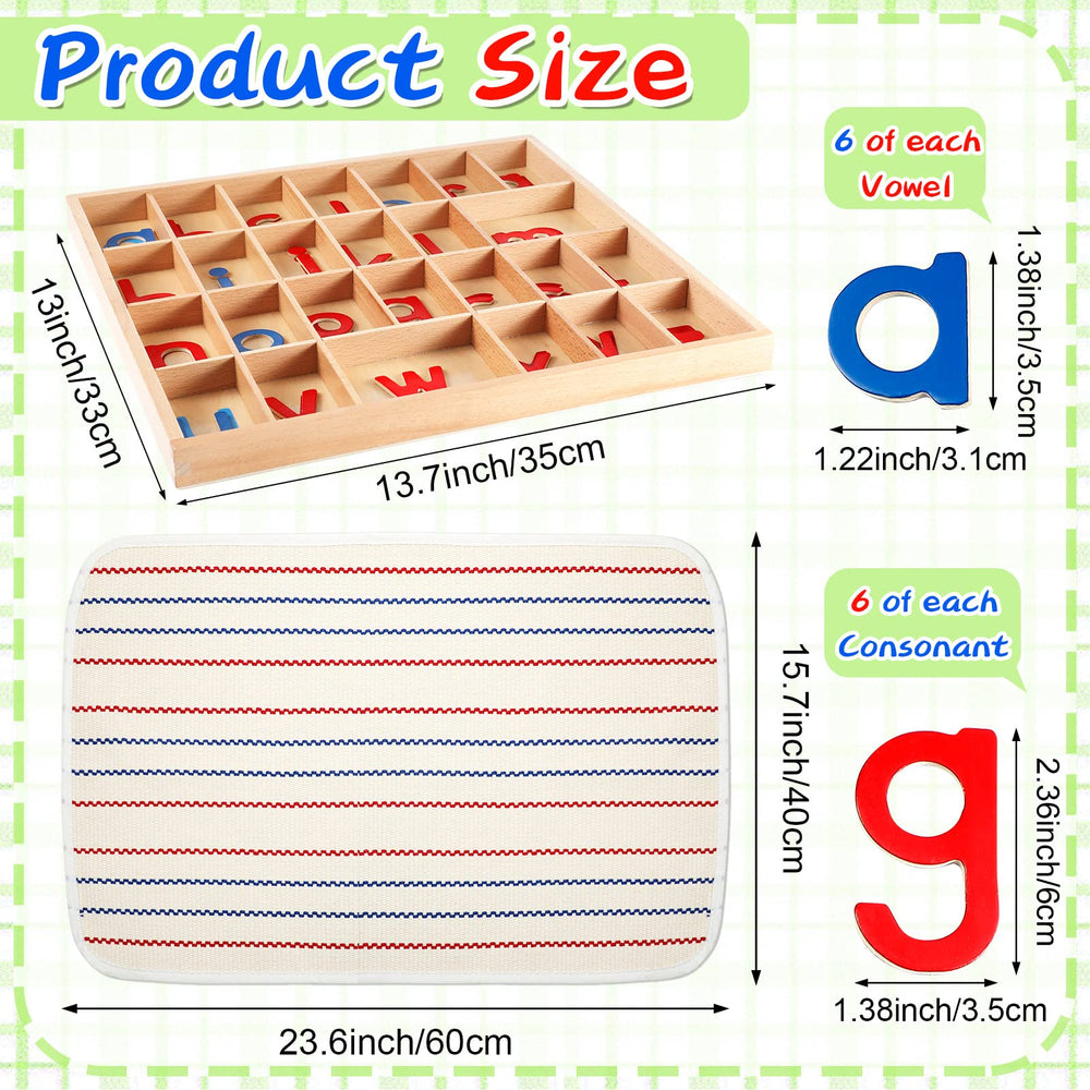 Juexica Montessori letters mat for interactive spelling practice