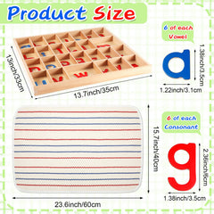 Juexica Montessori letters mat for interactive spelling practice