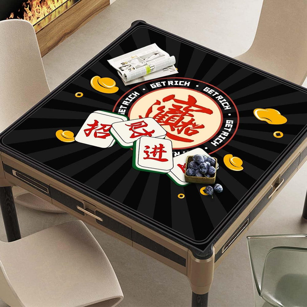 JUFORHQC Mahjong Mat fits standard tables at 31.5 inches for easy setup.