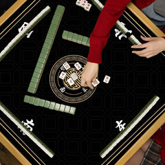 JUFORHQC Mahjong mat showing dual storage with bag and box for easy organization
