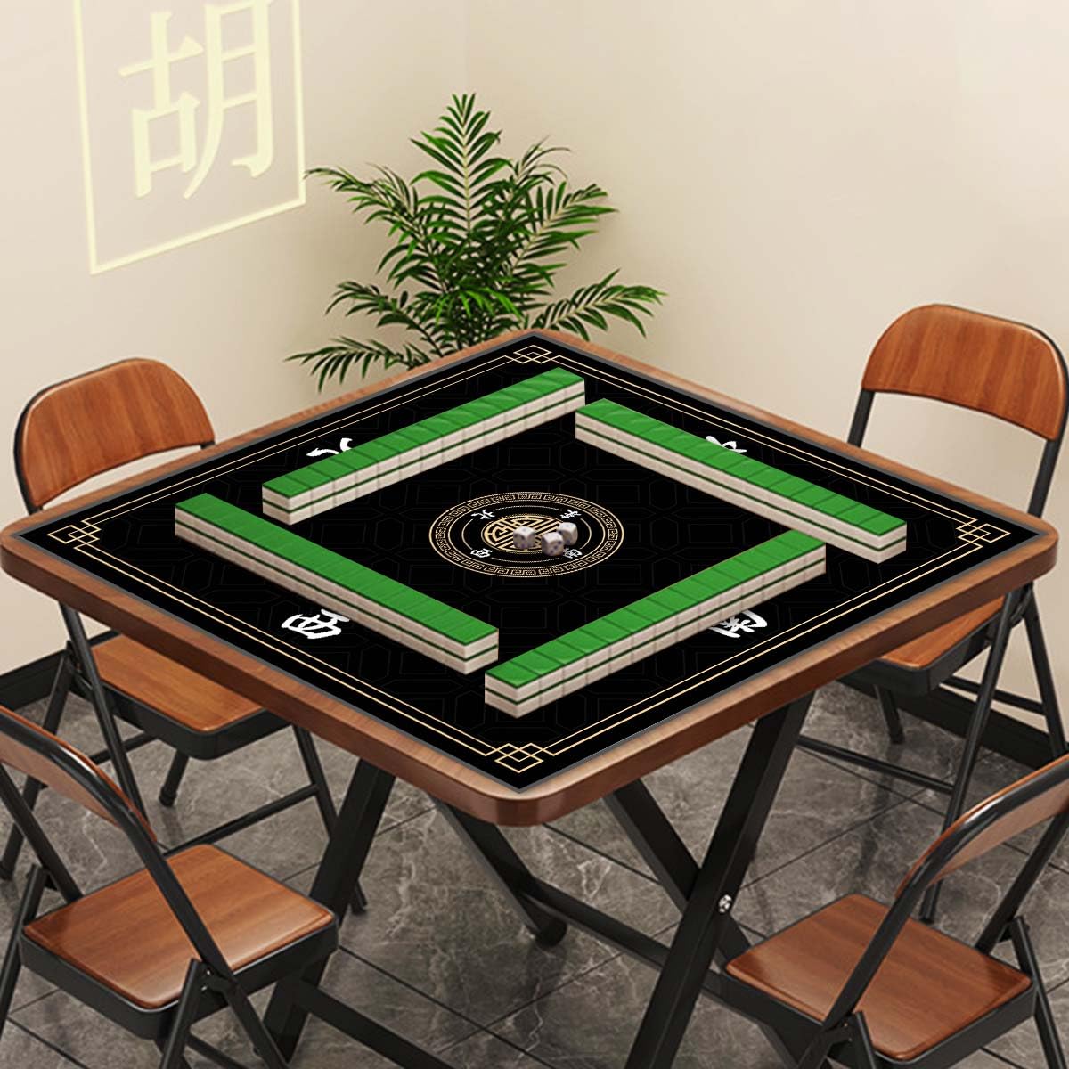 JUFORHQC Mahjong mat easy to wipe clean between games