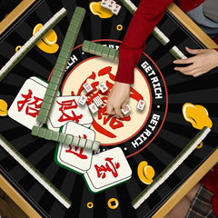 JUFORHQC Mahjong Mat noise-reducing surface offers calmer game nights.