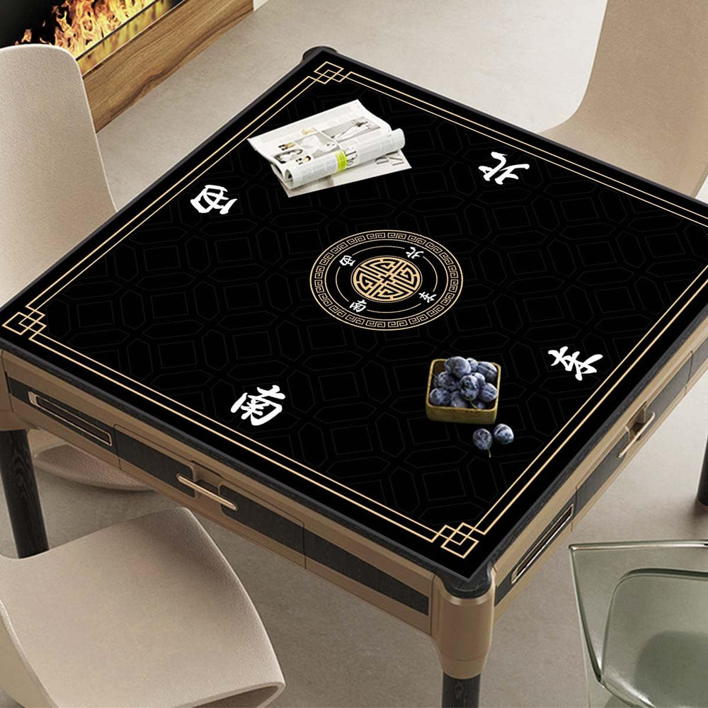 JUFORHQC Mahjong mat close-up reveals soft polyester fabric and durable weave
