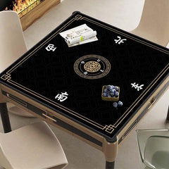 JUFORHQC Mahjong mat close-up reveals soft polyester fabric and durable weave