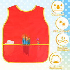 Juinipe smock with three roomy pockets for brushes and tools.