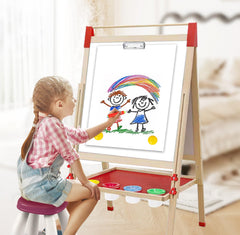 Juivin adjustable-height easel grows with your child for comfortable use.