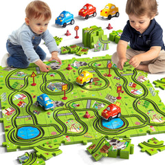 JUKUDAHU city-themed puzzle track for kids promoting imaginative play