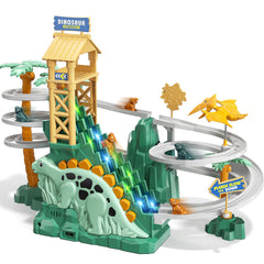 JUKUDAHU dinosaur climbing slide set promotes imaginative play and motor skill development.
