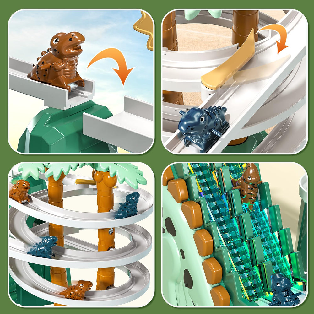 JUKUDAHU dinosaur theme stairs encourages climbing and narrative play.