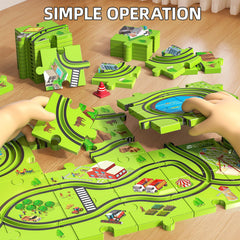 JUKUDAHU educational race car play supporting early spatial thinking