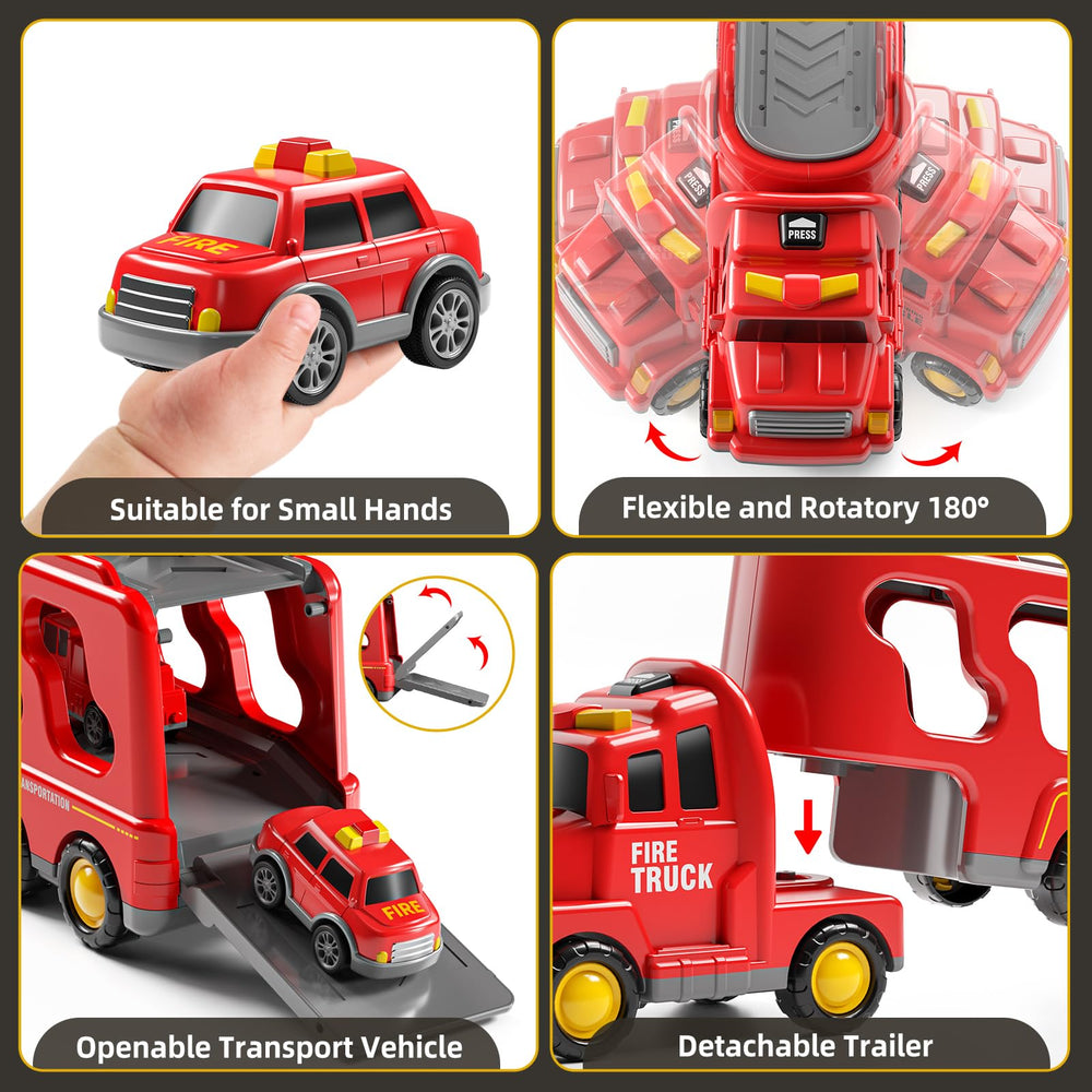 JUKUDAHU fire truck toy focuses on grip-friendly design for little hands.