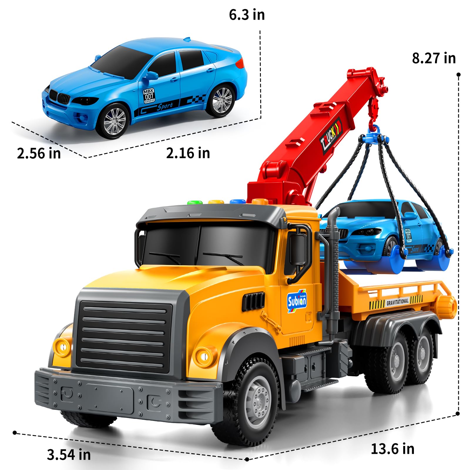 JUKUDAHU Tow truck ideal for indoor classroom and home play