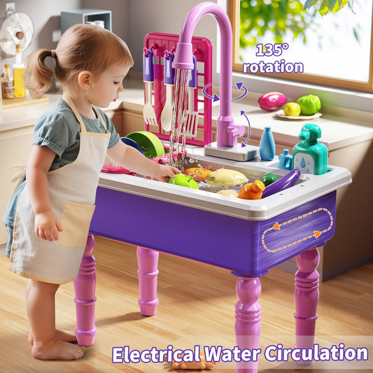 JUKUDAHU Play Sink accessories set completes a full kitchen role-play scene