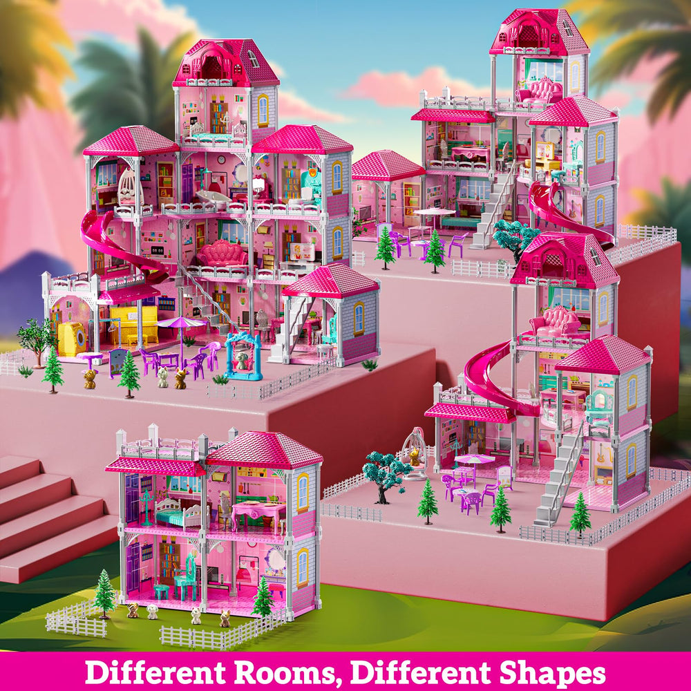 JUKUDAHU villa playset furniture 33 pieces for creative scenes