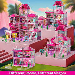 JUKUDAHU villa playset furniture 33 pieces for creative scenes