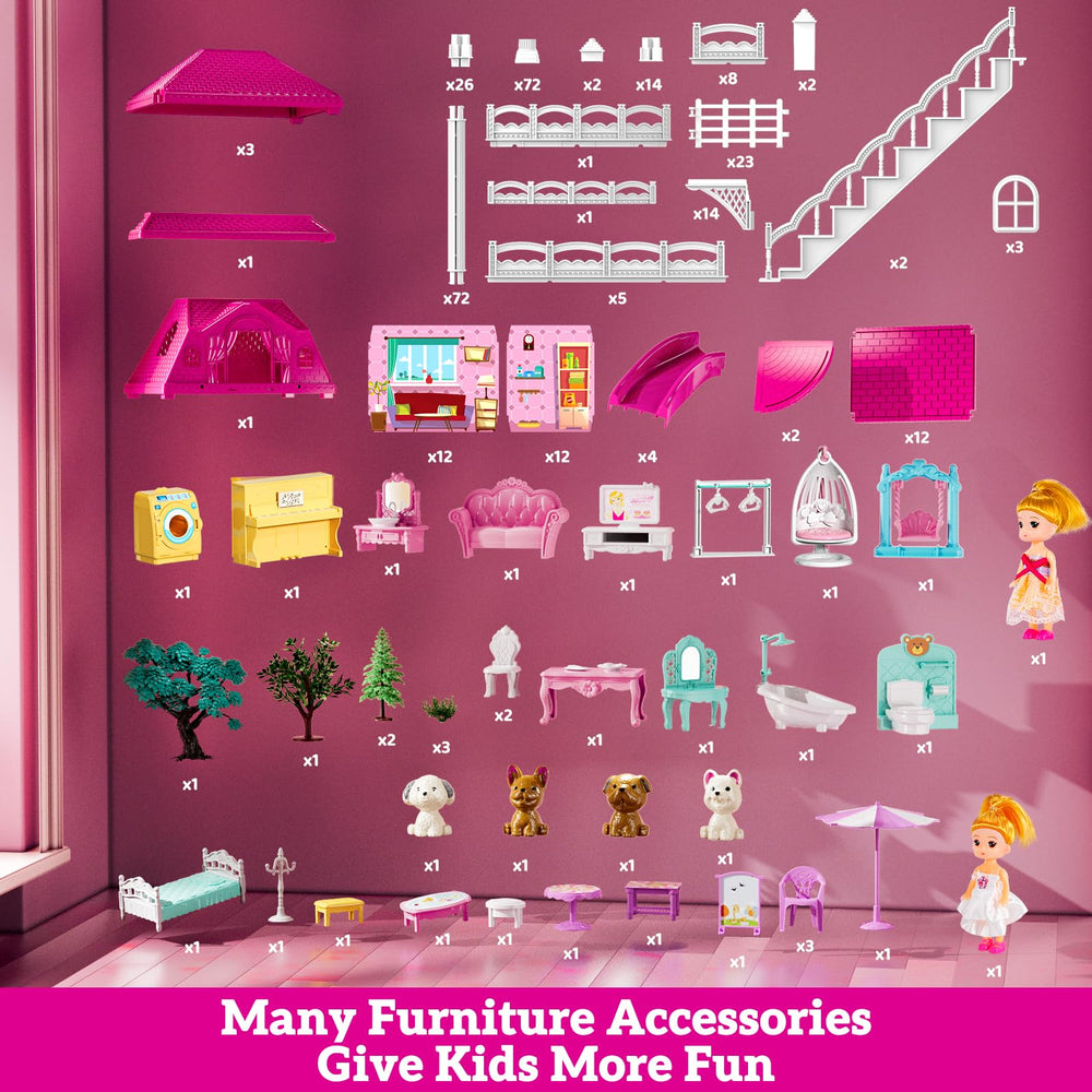 JUKUDAHU villa playset living area and piano for creative moments