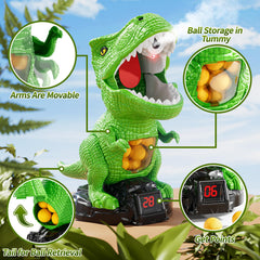 JUKUDAHU Dinosaur shooting toy goggles for eye safety during play.