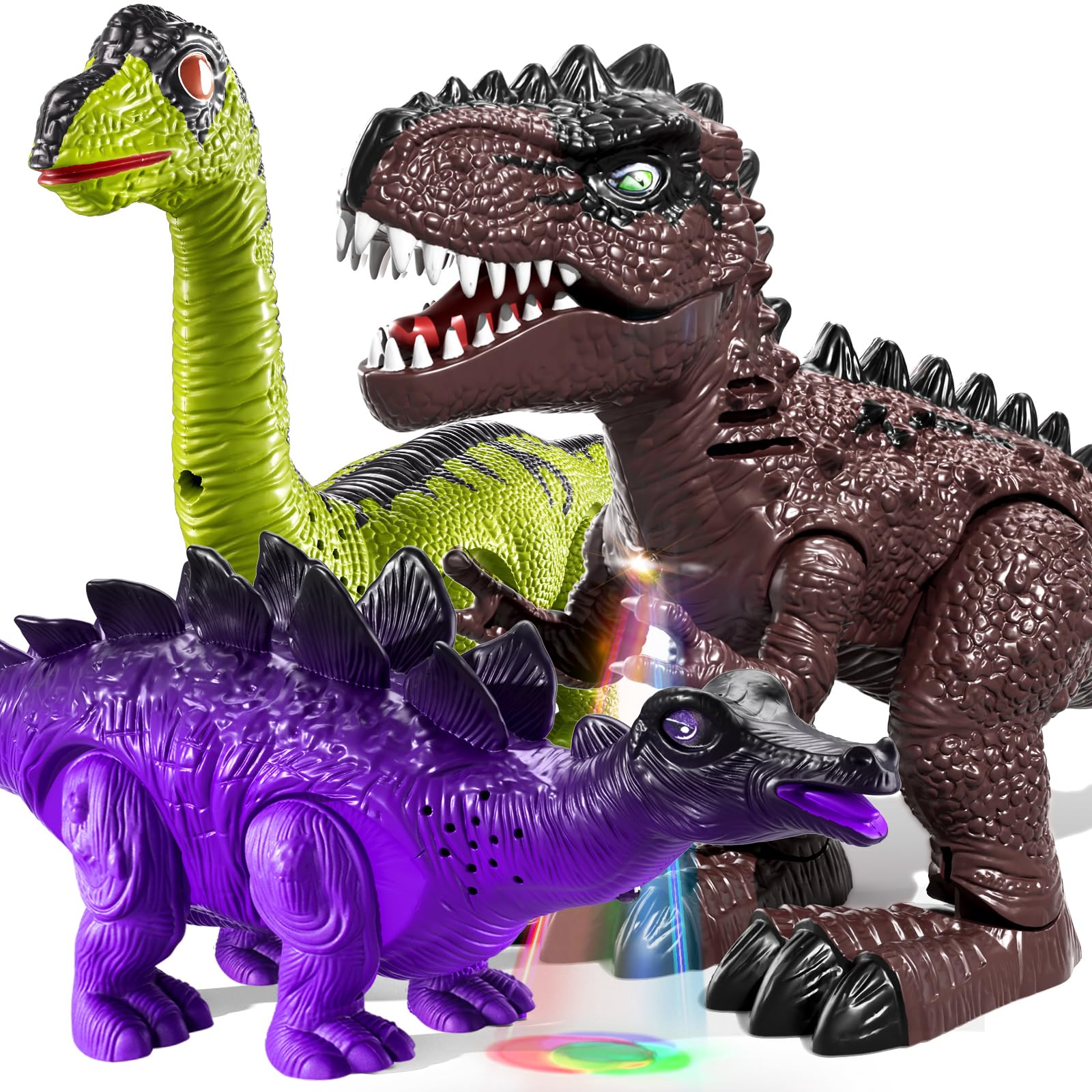 JUKUDAHU Tyrannosaurus figure walking with tactile details enhances pretend play.
