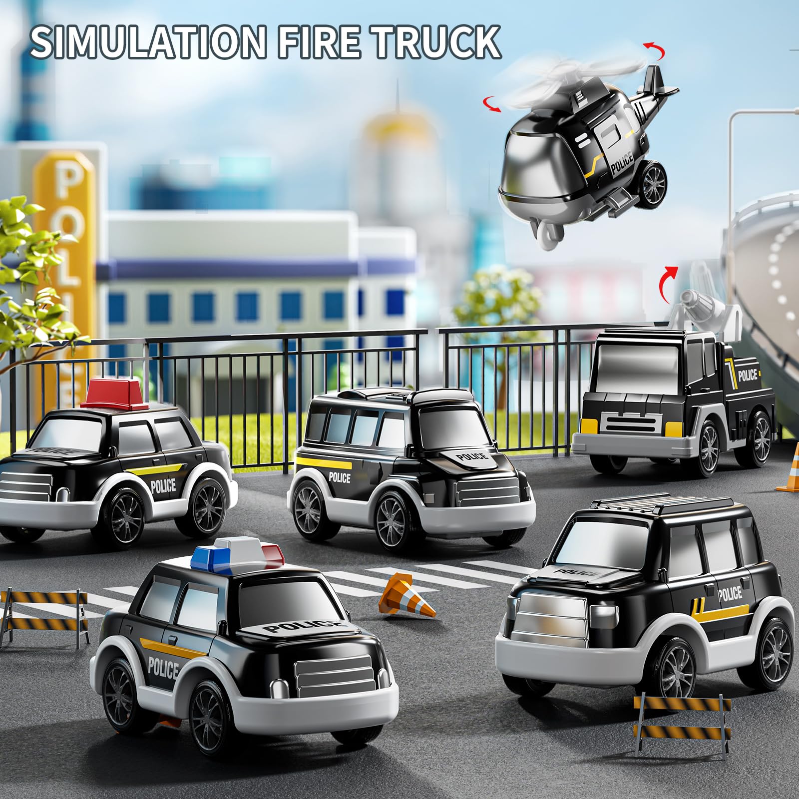 JUKUDAHU police car 1 for realistic pretend police adventures.