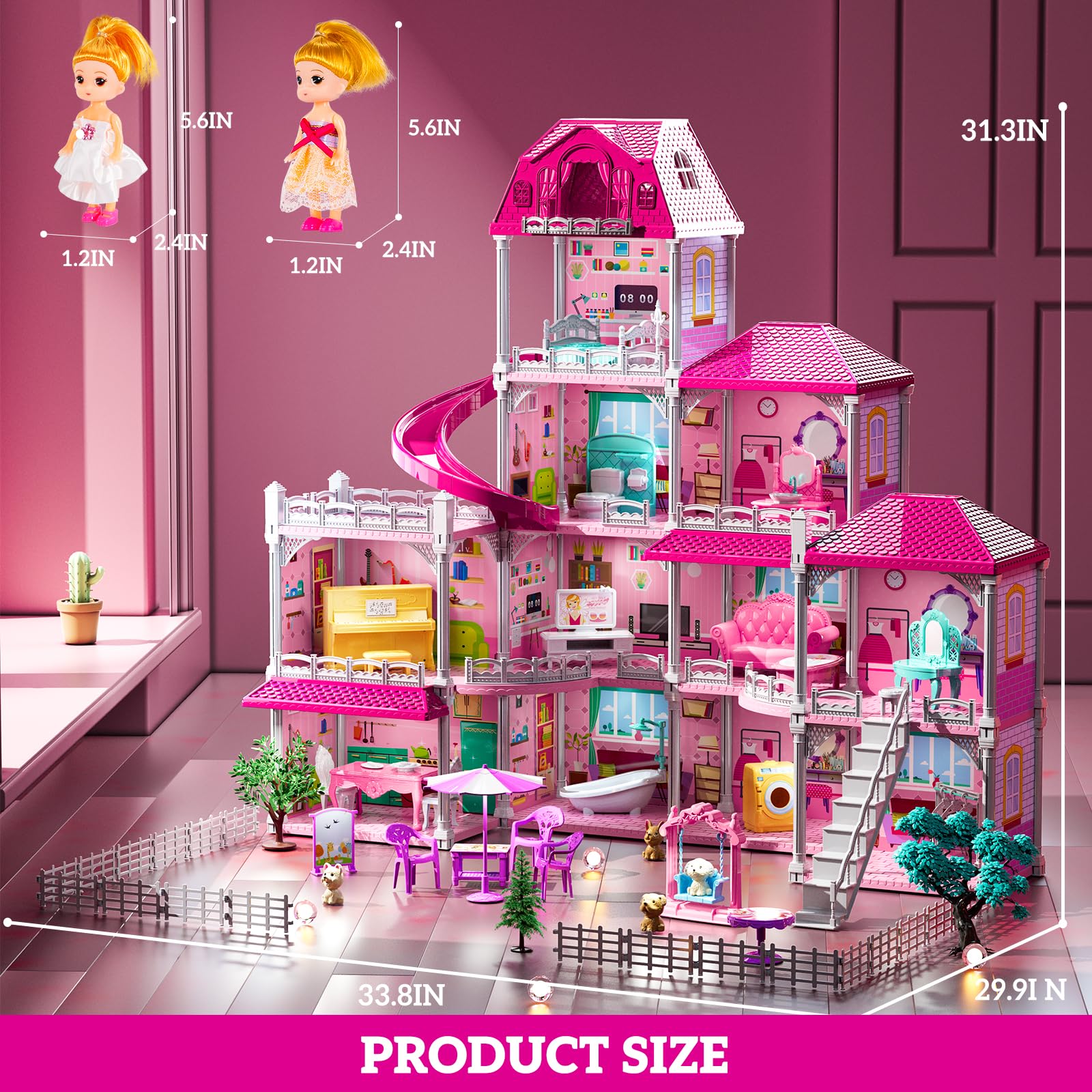 JUKUDAHU Villa Playset bathroom detail supports daily routines