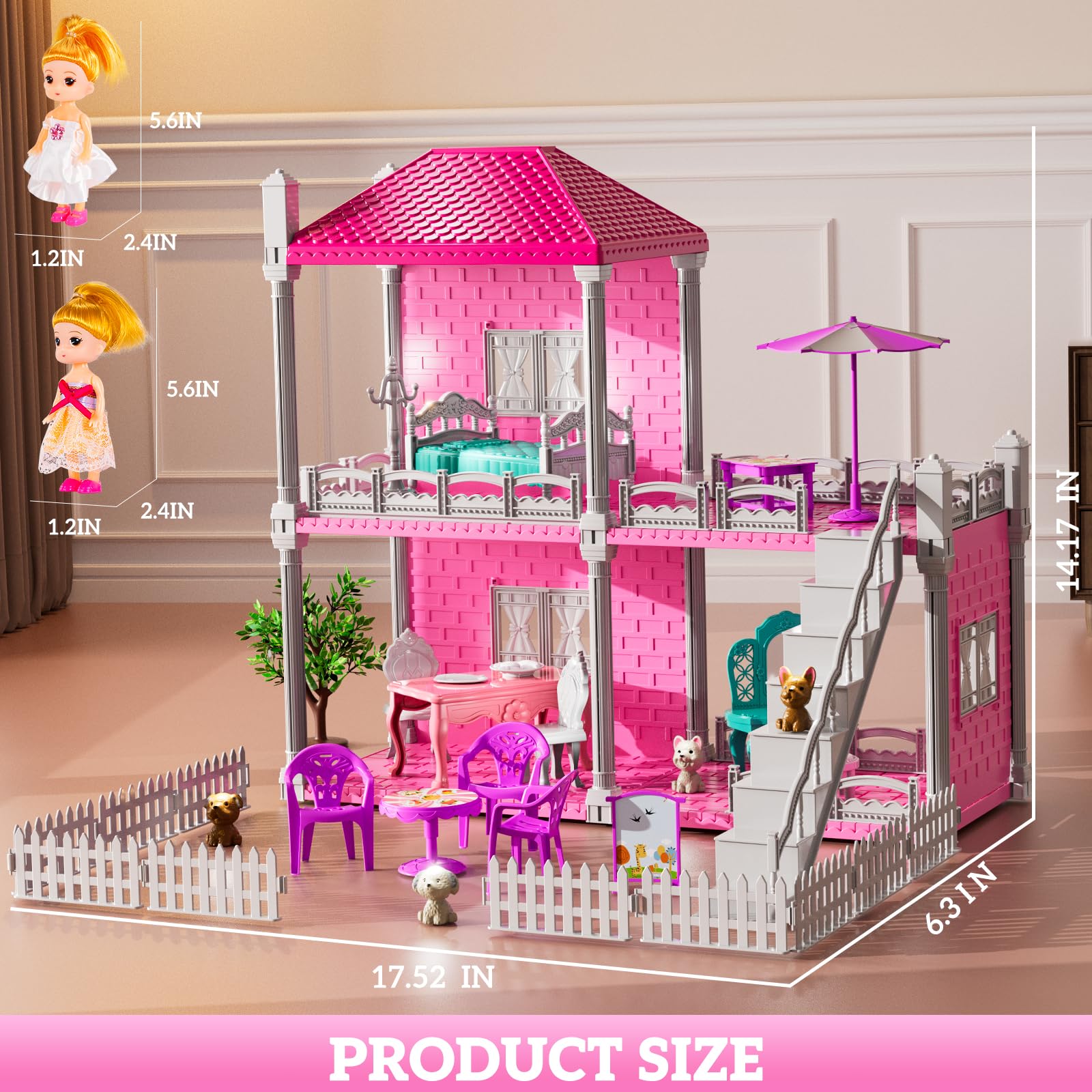 JUKUDAHU Villa Playset dolls set sparks narrative play with characters