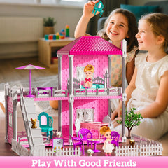 JUKUDAHU Villa Playset bathroom room for dressing and grooming play