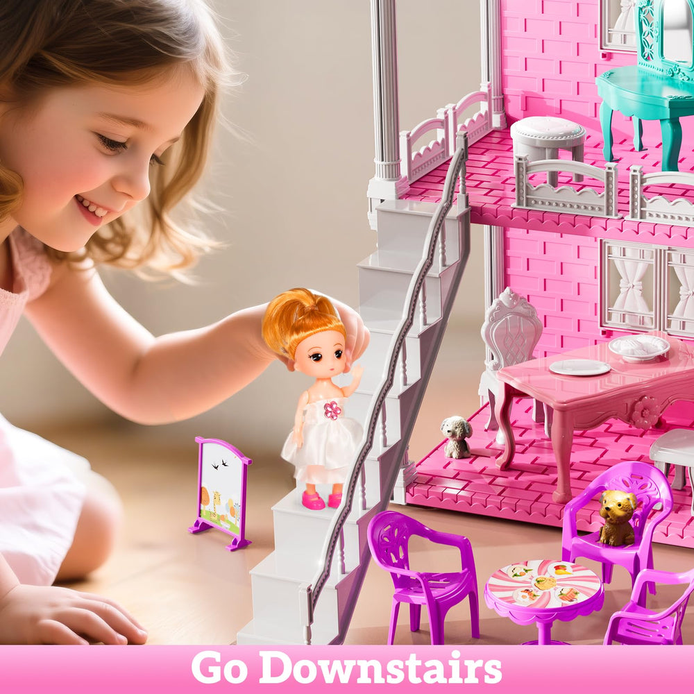 JUKUDAHU Villa Playset kitchen area for pretend meals and daily routines