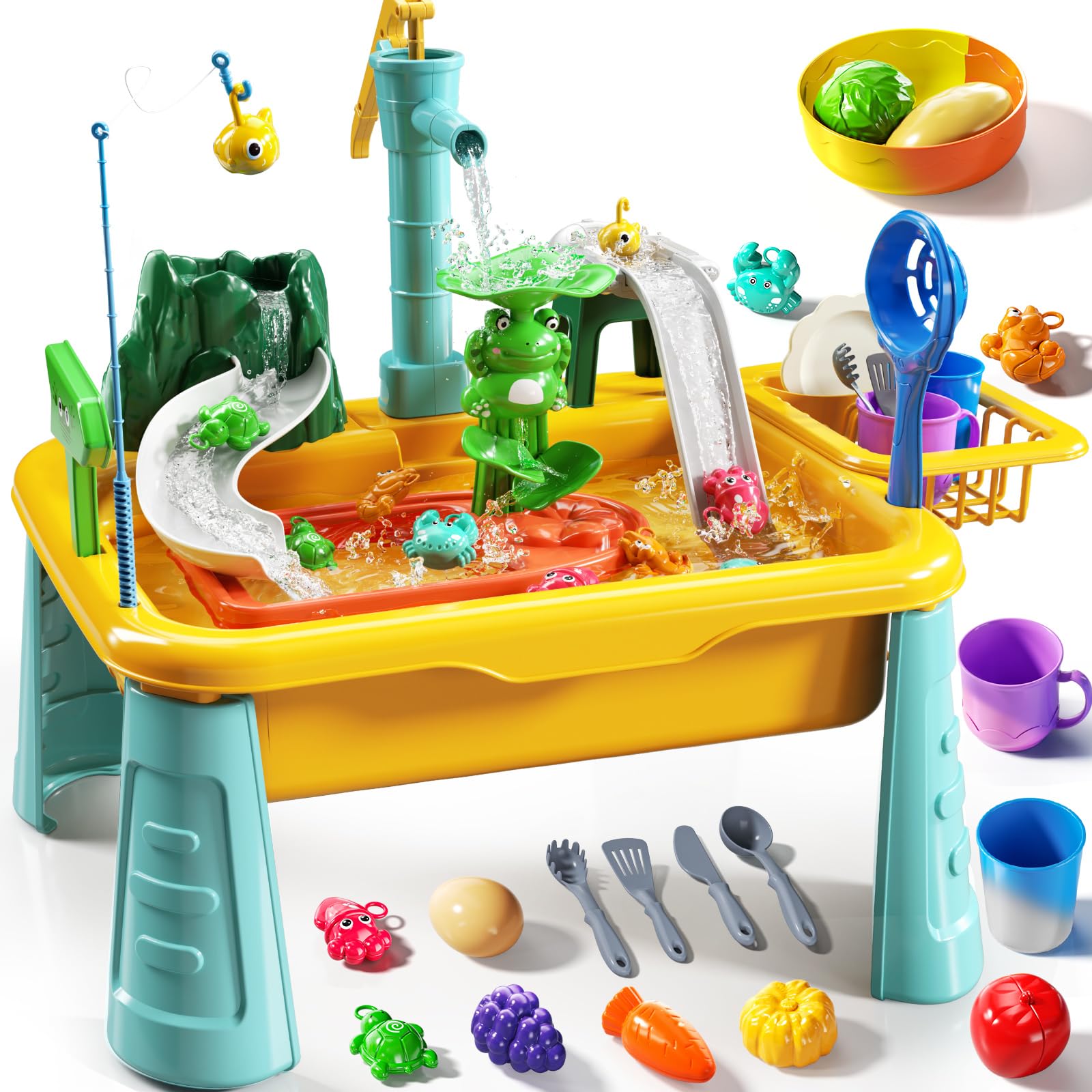 JUKUDAHU water table pump and siphon for hands-on water play and motor skill development