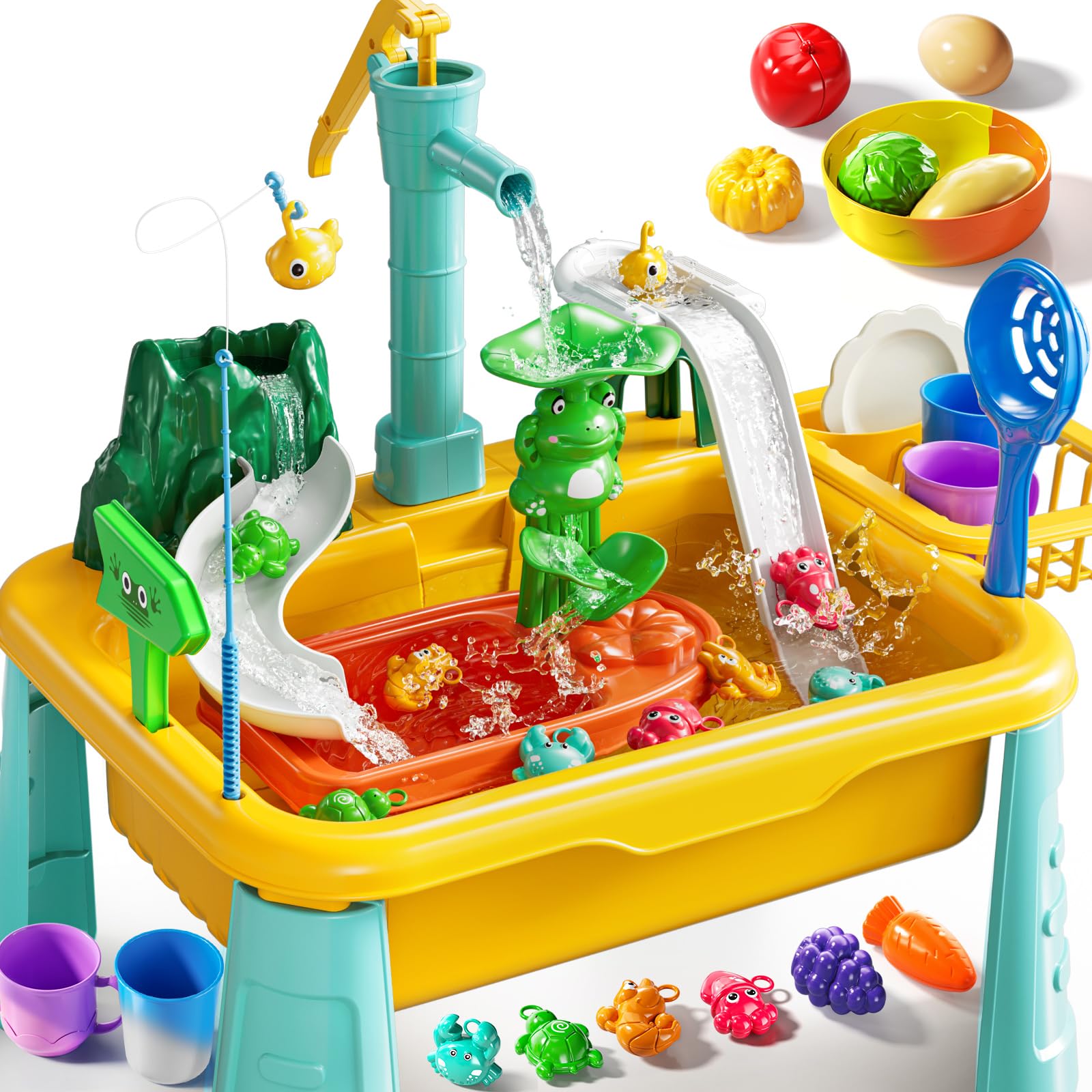 JUKUDAHU water table removable legs invite flexible setups for indoor or outdoor adventures