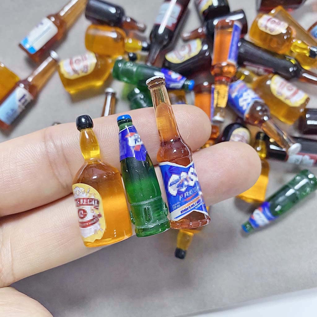 Juland seven styles of miniature bottles versatile for tables, shelves, and displays.