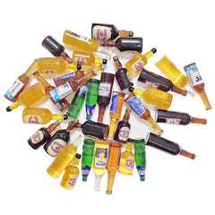 Juland resin drink bottles collection with durable miniatures for kitchen and bar dioramas.