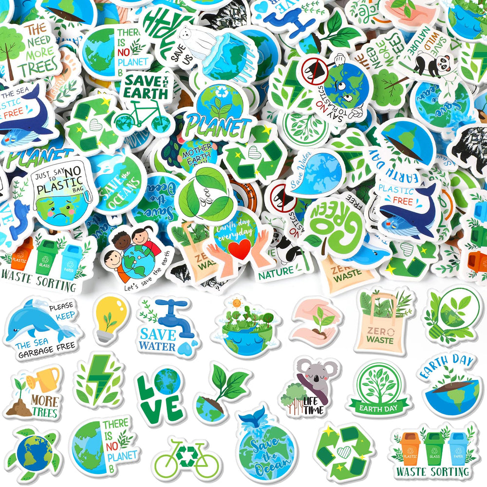 JULBEAR earth-day foam stickers 300pcs set for classroom crafts and decorating.