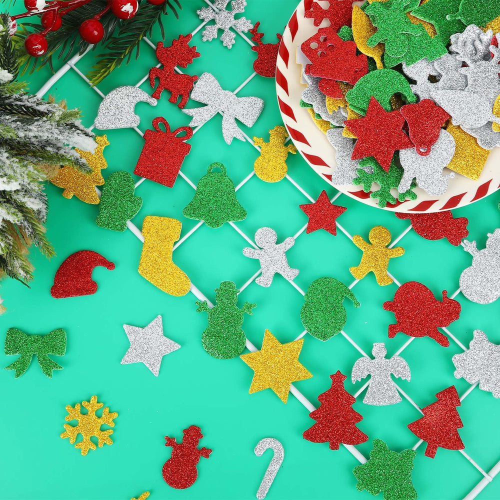 JULBEAR gift box and tree foam stickers for scrapbooks and crafts