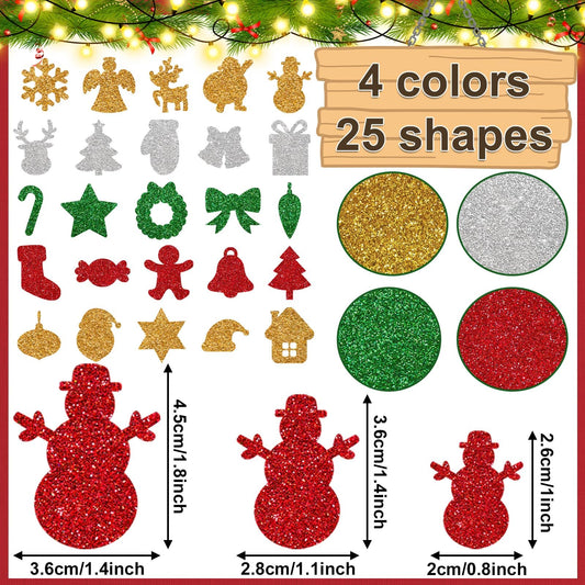 JULBEAR Santa Claus and snowman foam stickers for playful gift cards and decor
