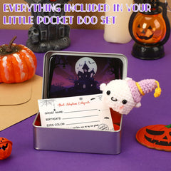 JULEASEL Adoption certificate invites naming your spooky companion.