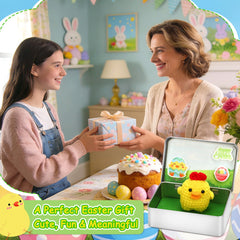 JULEASEL compact Easter scene fits desks, shelves, and gifting