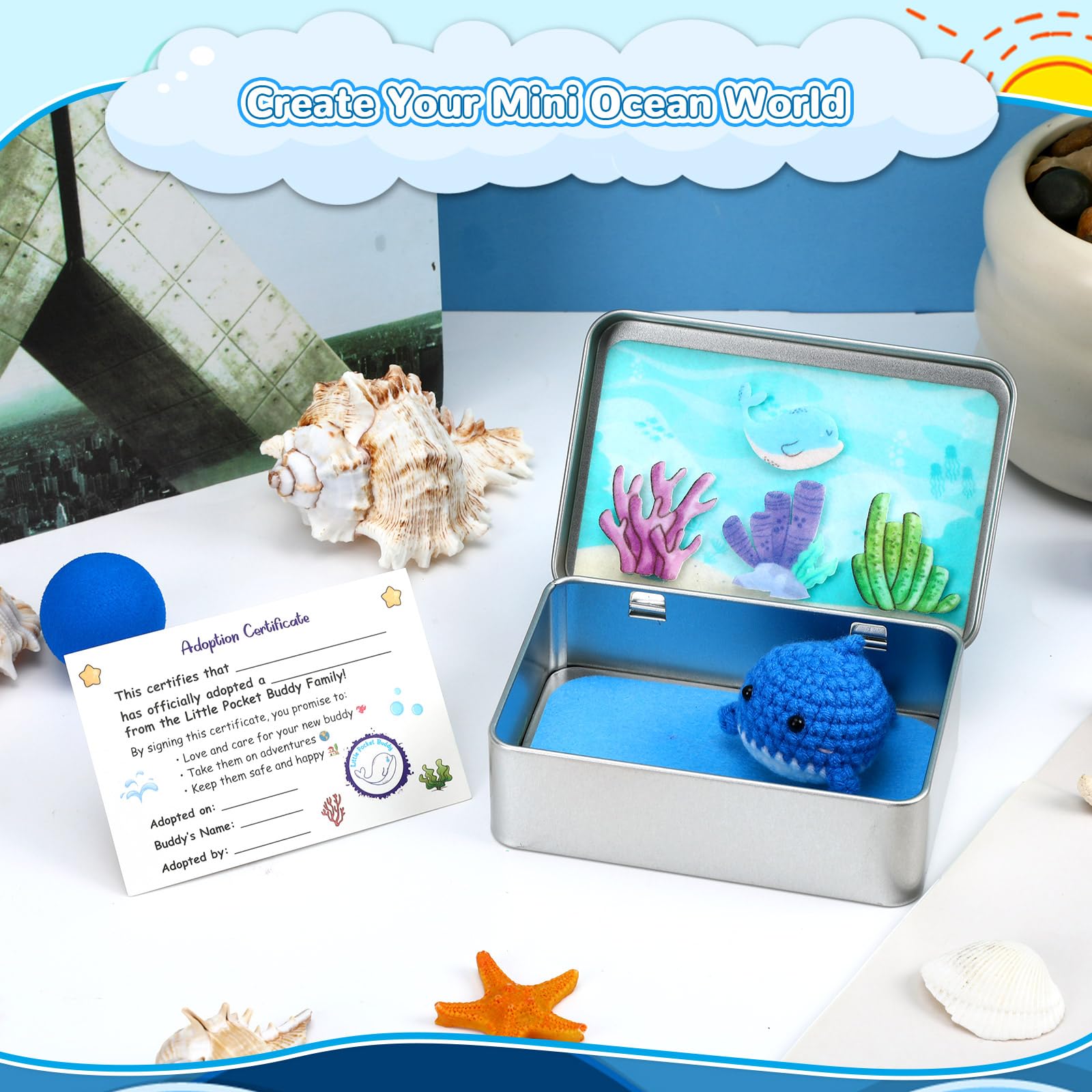 JULEASEL coral design 2 brings vibrant contrast to the miniature seascape.
