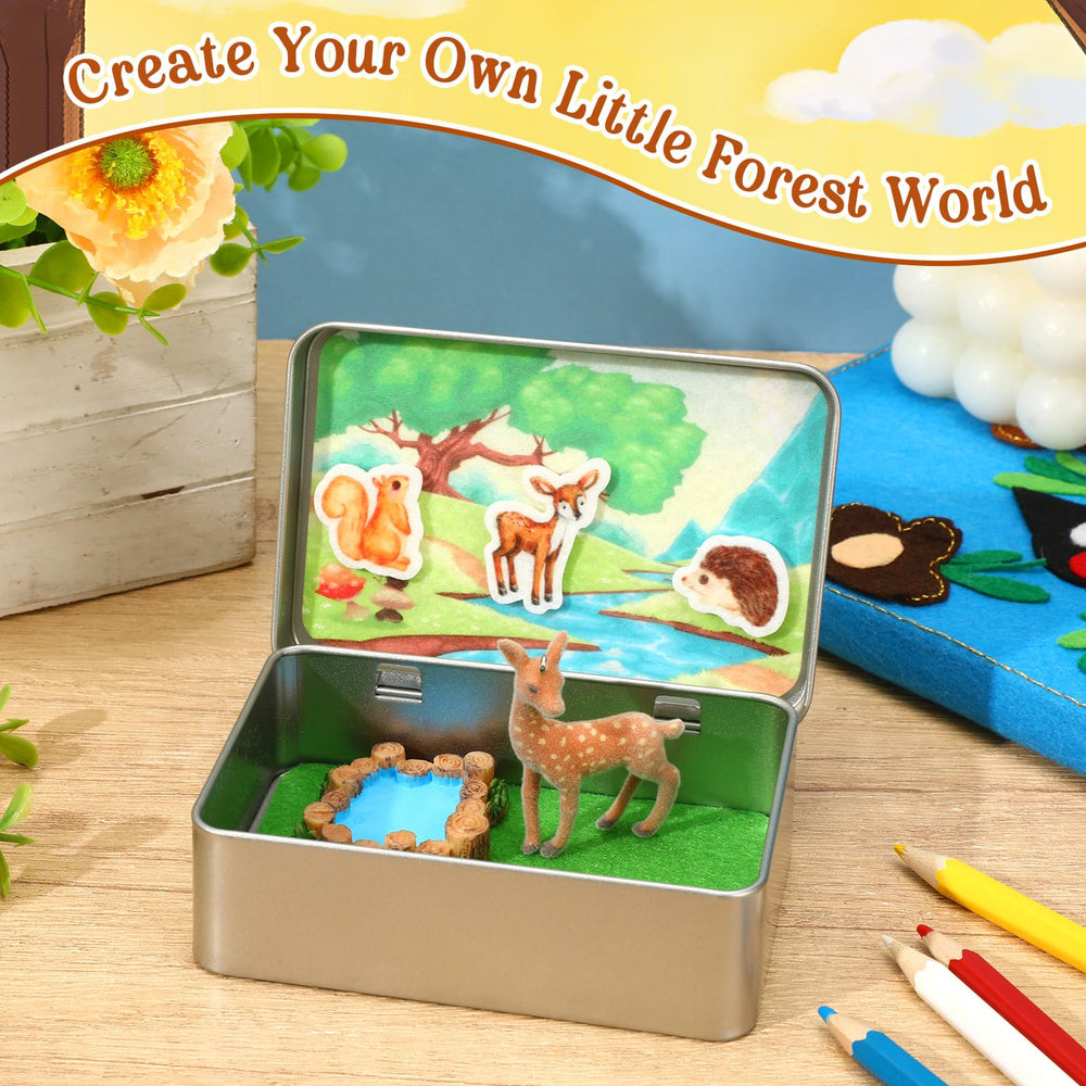 JULEASEL forest themed felt base adds color and texture