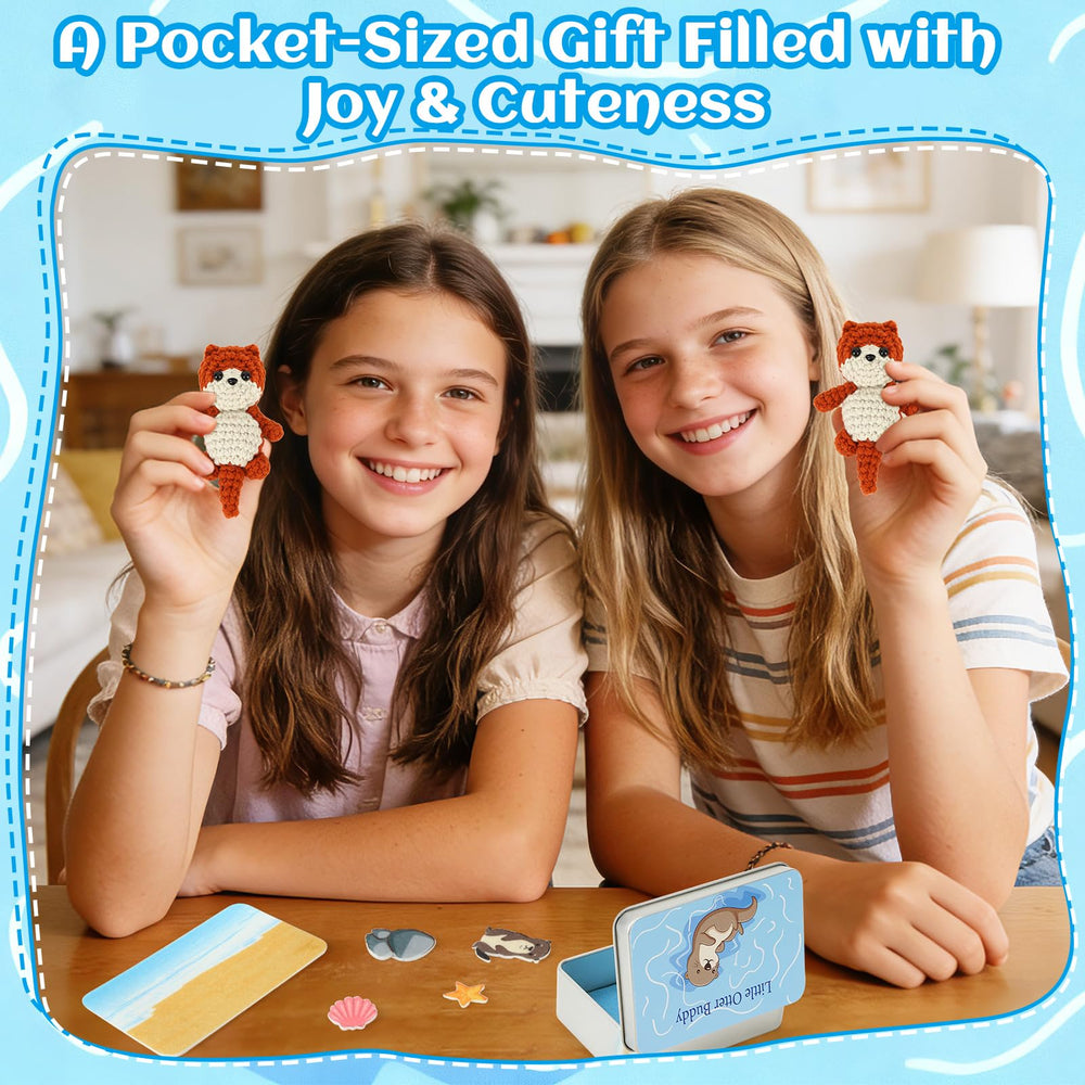 JULEASEL Little Otter Buddy pocket sized tin fits desks for quick calm pauses.