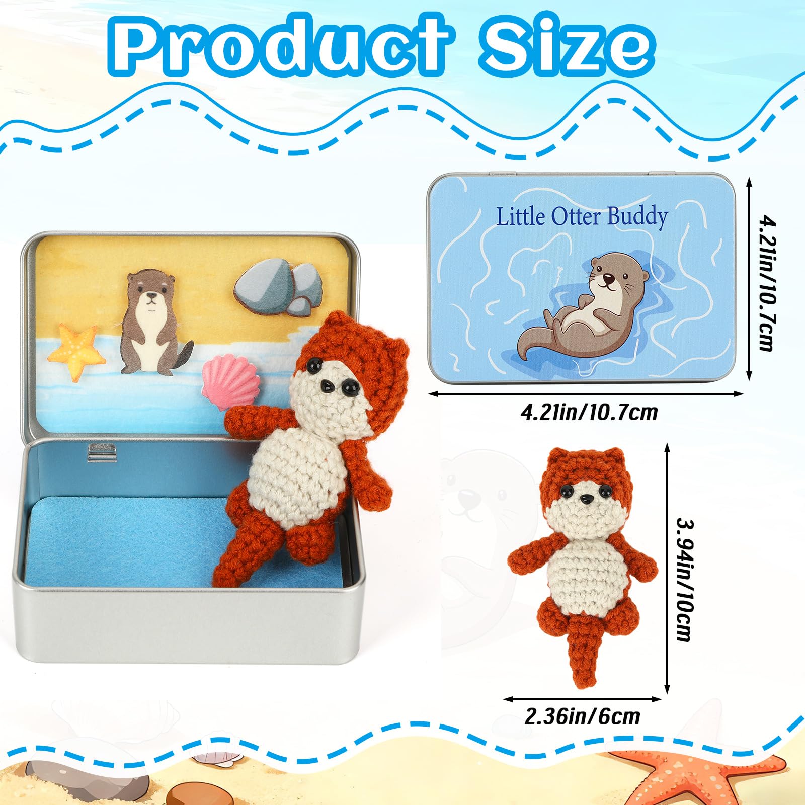 JULEASEL Otter felt seashell piece adds texture and oceanic charm.