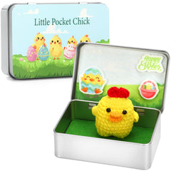 JULEASEL Little Pocket Chick in tin box brightens desk display