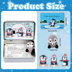 JULEASEL Little Pocket Penguin handcrafted figure adds cozy desk decor.