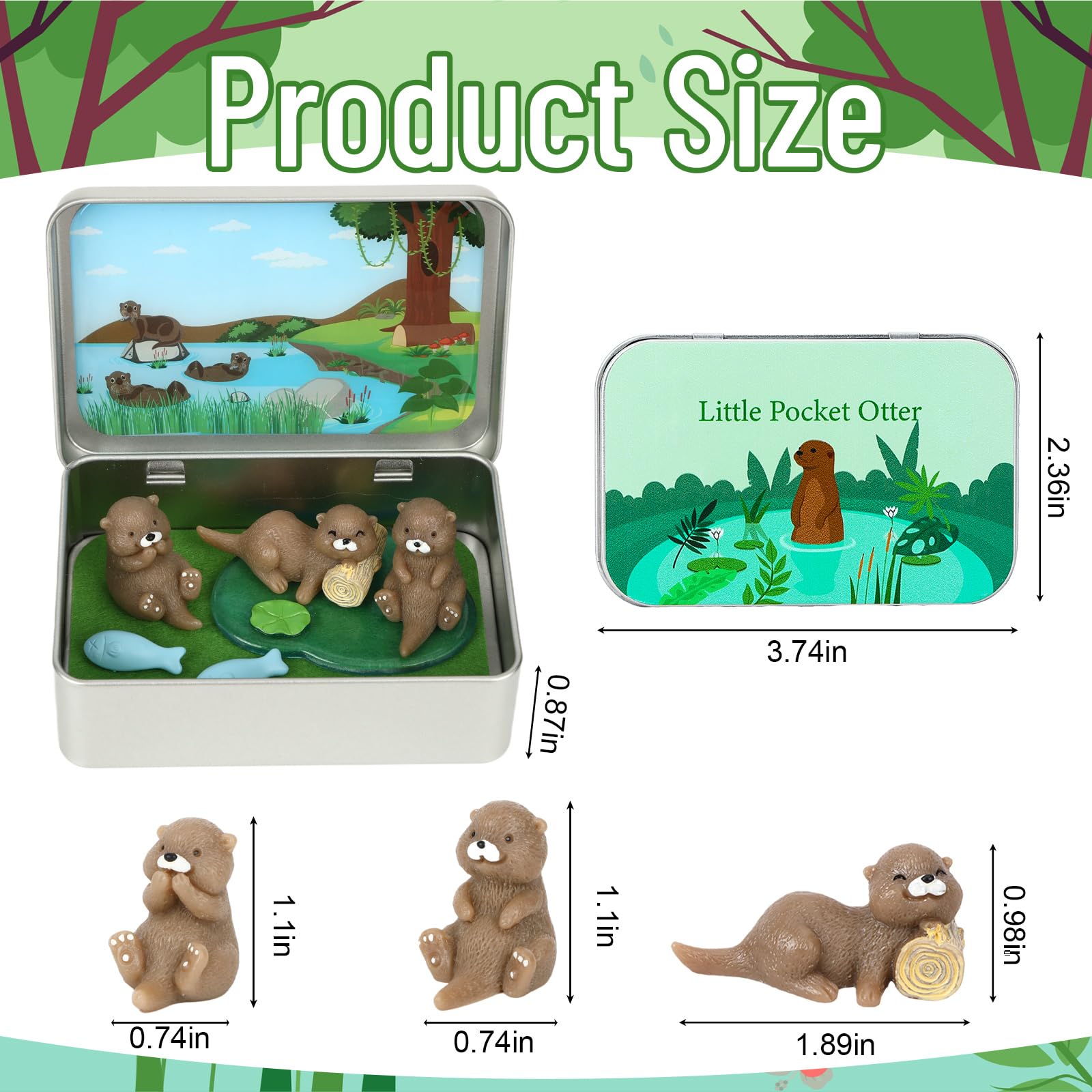 JULEASEL otter on pond diorama inspires imaginative play and storytelling.