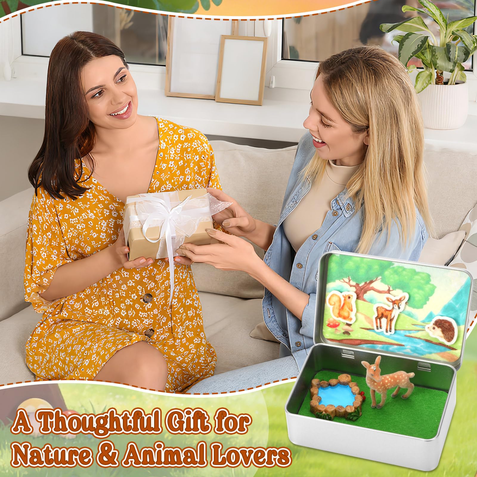 JULEASEL pocket deer tin compact size for travel and gifting